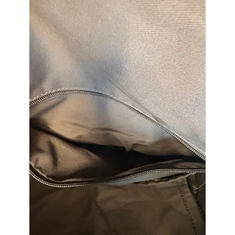 NWT Fossil Estate Navy Blue Canvas Brown Leather Classic Vintage Retro Backpack